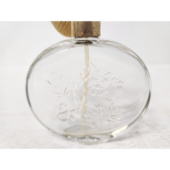 Vintage Avon Clear Glass Perfume Bottle Atomizer Old Fashioned Floral Pattern - Picture 3 of 10